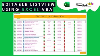 Editable ListView VBA [upl. by Merrel298]