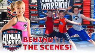 Payton Races on American Ninja Warrior Jr BTS [upl. by Oniratac]