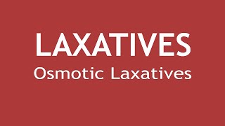 Laxatives Part 3 Pharmacology Of Osmotic Laxatives  Dr Shikha Pamar [upl. by Giacobo]