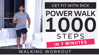 1000 steps  7 Minute Power Walking Workout  Steps at home  Daily workout at home [upl. by Arba766]