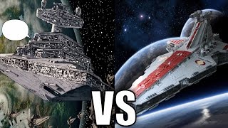 Imperial Iclass Star Destroyer vs Venatorclass Star Destroyer Republic Cruiser [upl. by Mumford826]