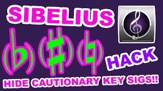 HIDE quotCAUTIONARYquot KEY SIGNATURE  Sibelius Tutorial  Composers Guide [upl. by Roze]