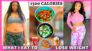 WHAT I EAT IN A DAY TO LOSE 25 POUNDS IN 1 MONTH  1500 Calories  No Restrictions  Rosa Charice [upl. by Syverson]