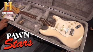 Pawn Stars RARE EXPENSIVE GUITAR MADE MUSIC HISTORY Season 8  History [upl. by Sekofski823]