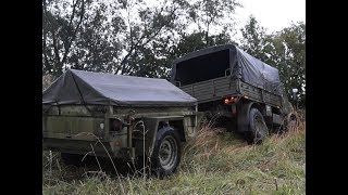 Unimog with HMK Offroad Trailer [upl. by Nirred]