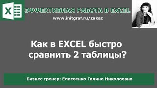 Как быстро сравнить 2 таблицы в excel с помощью условного форматирования [upl. by Jody]