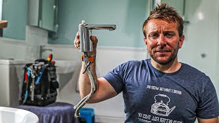 HOW TO CHANGE OR REPLACE SINGLE BATHROOM BASIN TAP [upl. by Gimpel]