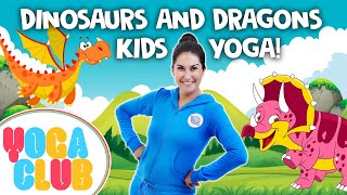 Dinosaurs and Dragons 🦖 Yoga Club Week 15  Cosmic Kids [upl. by Jorie]