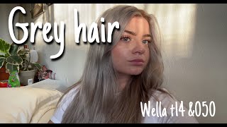 GREY HAIR USING WELLA T14 amp 050 [upl. by Aisatsana205]