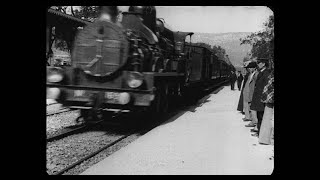 Actual 4K Scan The Arrival of a Train at La Ciotat Station  Lumière Brothers  1896 [upl. by Buseck]