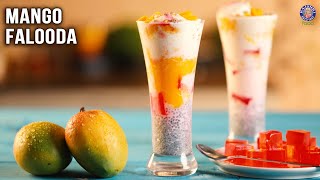 Mango Falooda Recipe  How To Make Falooda At Home  Summer Desserts  Mango Recipes  Ruchi [upl. by Avuha]