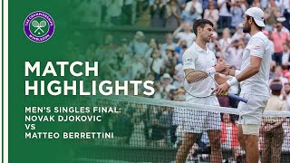 Novak Djokovic wins Wimbledon to claim recordtying 20th Grand Slam victory  Wimbledon Highlights [upl. by Corbie]