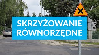 Skrzyżowanie równorzędne Zasada prawej ręki Podstawy Prawo jazdy [upl. by Anirdnajela616]