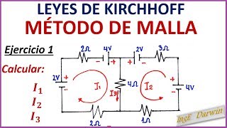 LEY DE KIRCHHOFF MALLAS  EJERCICIO 1 [upl. by Chancellor215]