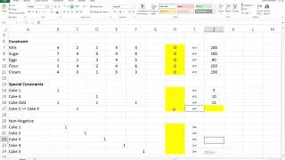 Linear Programming Solver Excel [upl. by Race]