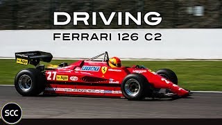 FERRARI 126 C2 Gilles Villeneuve  F1  Flame throwing V6 engine sound  Crash in 1982  SCC TV [upl. by Nnayd]