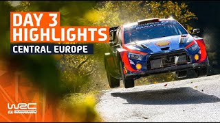 Day 3 Highlights  WRC Central European Rally 2023 [upl. by Atiloj]