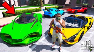 Franklin Stealing Billionaires Secret Sports Cars In GTA 5  SHINCHAN and CHOP [upl. by Eigger]