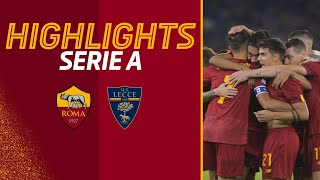 Roma 21 Lecce  Serie A Highlights 202223 [upl. by Nauqed]