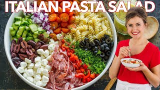 Italian Pasta Salad Recipe  Homemade ITALIAN DRESSING [upl. by Gavra]