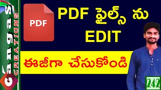 How To Editing PDF Document In Online Telugu [upl. by Eirret]