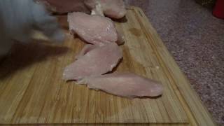 How to cut Chicken into tenders The Hood Kitchen [upl. by Lenneuq699]