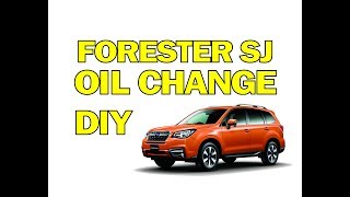 20152018 Subaru Forester Change Oil FB25 25L 4Cyl [upl. by Mou254]