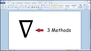 How to type Nabla Symbol in Word [upl. by Gilboa]