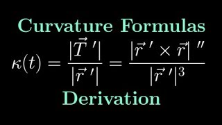 Both Curvature Formulas Derivation  Vector Calculus [upl. by Magavern476]