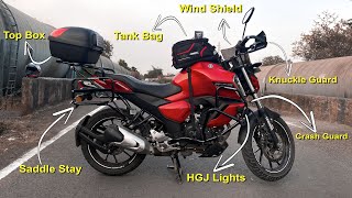 Yamaha Fzs V3 Bs6 Touring Setup  Bike Modification [upl. by Eldin]