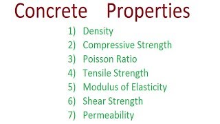 Concrete Properties [upl. by Arihsa]