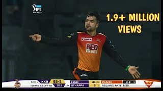 Super Mystery Over Bowling By Rashid Khan IPL 2018 [upl. by Ayana292]