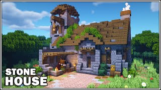 Minecraft Stone House Tutorial How to Build [upl. by Domella]