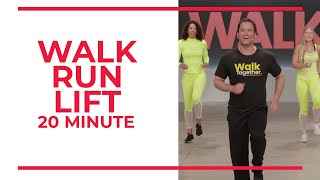 Walk Run Lift  20 Minute Workout [upl. by Nywg]