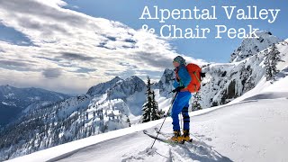 Ski tour in Alpental Valley to Chair Peak at Snoqualmie Pass WA [upl. by Ahsaret]