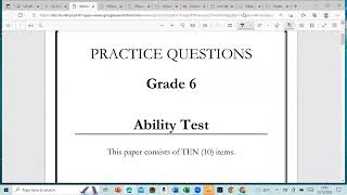 MINISTRY OF EDUCATION GRADE 6 PEP PRACTICE [upl. by Fraya844]