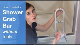 How to Install a Shower No Drill Grab Bars [upl. by Acnoib]