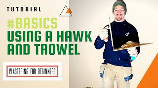 PLASTERING BASICS  Using A Hawk amp Trowel Plastering For Beginners [upl. by Tillo389]