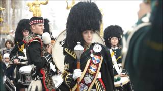 Orchestra of Scottish Pipers and Drummers  Army Bagpipe Music [upl. by Solrac105]