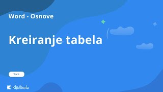 9 Kreiranje tabela u Wordu [upl. by Neelyad]