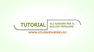 Tutorial  Come compilare la richiesta di ANF Assegni per il Nucleo Familiare [upl. by Enerehs]