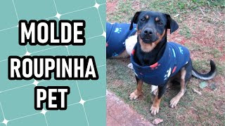 Como fazer roupinha para cachorro  MOLDE [upl. by Dolan]