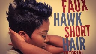 Faux Hawk Short Hair Tutorial [upl. by Reisman422]