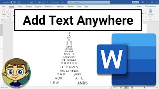 Add Text Anywhere in Microsoft Word [upl. by Aticnemrac377]