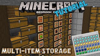 Automatic multi item storage system for Minecraft Bedrock Edition [upl. by Anuayek453]