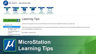 MicroStation Learning Tips [upl. by Sean]