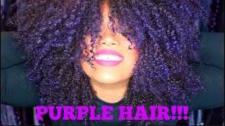 How I Dyed My Natural Hair PURPLE  No Bleaching [upl. by Yasmine]