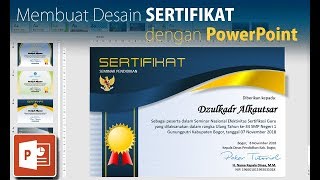 Cara Membuat Desain Sertifikat yang Keren Menggunakan PowerPoint [upl. by Kate]