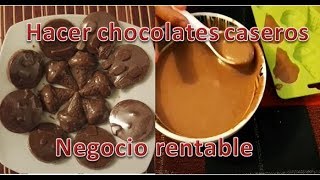 como hacer chocolates caseros para vender [upl. by Ealasaid]