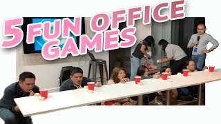 5 FUN PARTY GAMES AT WORK • Part 4 🎲  Minute To Win It Style [upl. by Murtagh66]